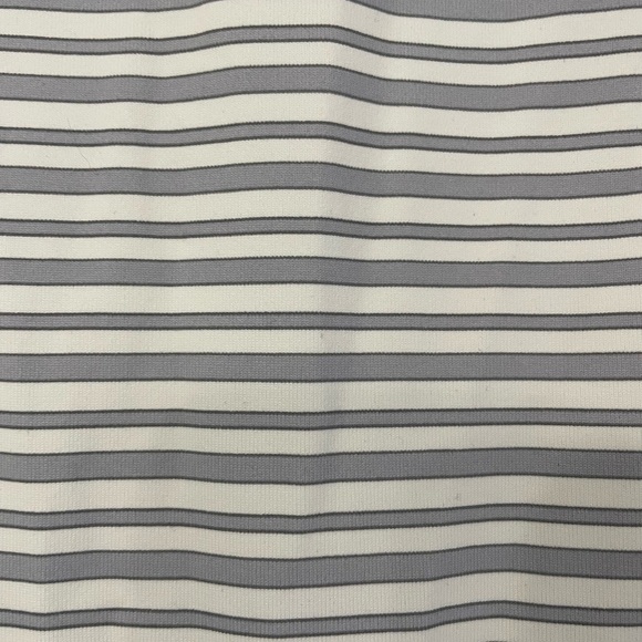 J. McLaughlin Women’s Large Gray and White Striped Sleeveless Shift Midi Dress - Picture 2 of 9